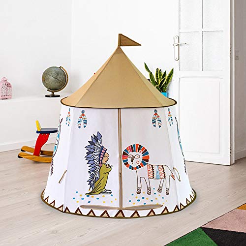 SXPC Tienda de campaña Plegable para niños, Tienda de Interior para niños, Castillo de león Indio, Juego de Casitas, Tiendas de campaña educativas de Juguete para niños