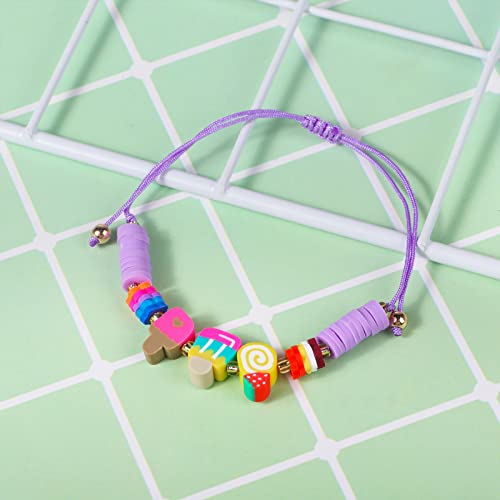 Tacobear 12 Piezas Pulsera Amistad Pulsera Niña de Helado Ajustables Colorido Pulseras de Cuerda Trenzada Brazalete Joyería Niña Regalo de Cumpleaños de Fiesta