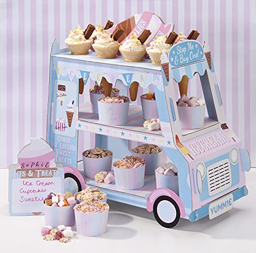 Talking Tables decoración en forma de Camino de helado mini. Perfecto para mostrar dulces, pasteles y caramelos en el centro de la mesa para una fiesta.