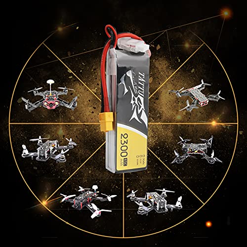 Tattu Batería LiPo 2300mAh 11.1V 45C 3S para Multicopteros FPV Racing Helicópteros Barcos y Modelos RC Diversos