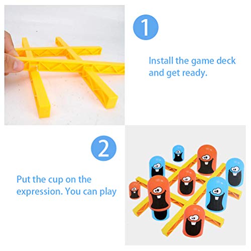 TBEONE Big Eat pequeño juego de Tic-Tac-Toe Gobblet Juego de mesa Juguete de Padres-Hijo Interactivo Educación Temprana Sorpresa Juguetes de cumpleaños para niños