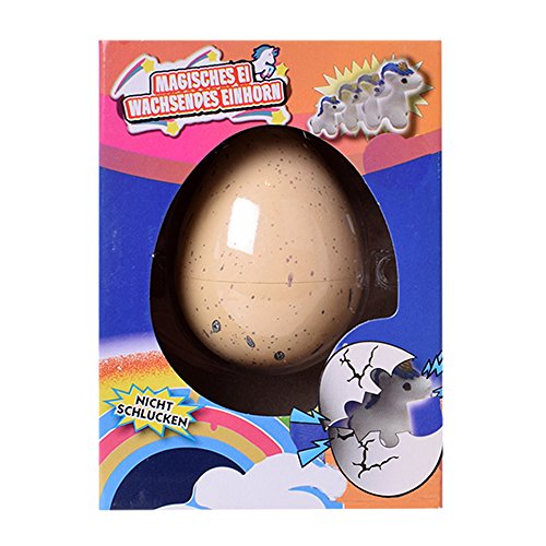 TE-Trend Juego de 6 huevos de unicornio, agua, dinosaurio, huevo, unicornio, huevo, unicornio, huevos de unicornio, huevos multicolor