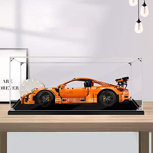 Teakpeak Display Case para Lego, Prueba de Polvo Vitrina de Acrílico Transparente para Lego Technic Porsche 911 GT3 RS 42056 (Modelo de Lego No Incluido)- 2mm, Grado S, sin Pegamento