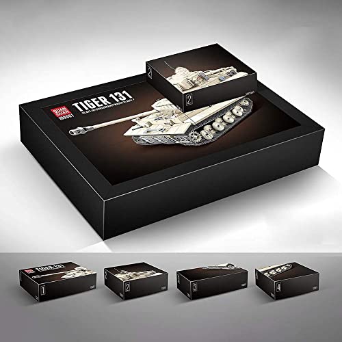 Technics Tank Model Kits, 1018 piezas German Tiger Tank 131 WW2 Juego de construcción de tanques militares para niños y adultos, bloques de construcción compatibles con Lego Technic
