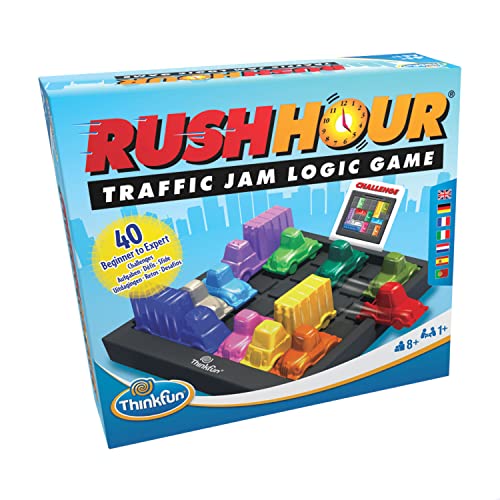 Think Fun 76436, Rush Hour, Juego de Logica, Version Multilingüe, Juegos Educativos, Edad Recomendada 8+