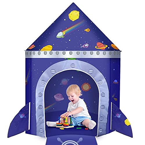 Tienda de Campaña Infantil, Comuis Sharp Grande Tienda para Niños Castillo Playhouse Interiores y Exteriores, Plegable Tienda de Juegos Pop Up Regalo para Niña