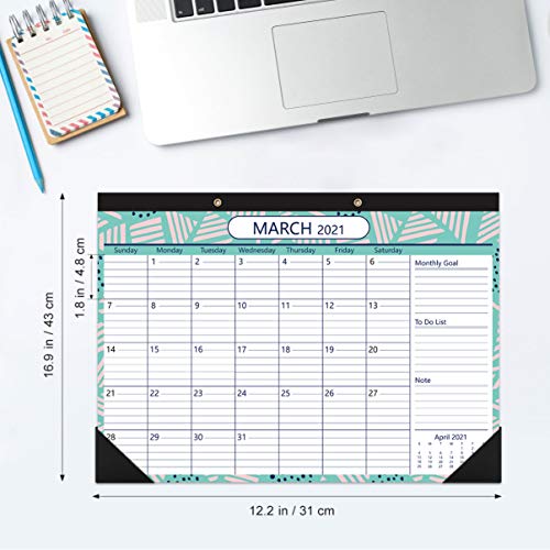 Tomaibaby Calendario de Escritorio 2021 Calendario de Pared Calendario de Almohadilla de Escritorio El Planificador del Año Escolar Va Desde Enero de 2021 hasta Diciembre de 2022 - 43 X 31