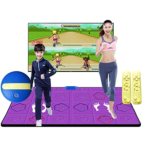 TOYY Running Fitness Wireless Ultra Clear Double Dance Mat para niños y Adultos HDMI TV Computadora multifunción Home Music Game Dance Machine, Regalo de cumpleaños para niños y niñas