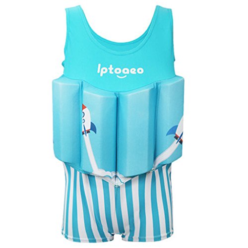 Traje de Flotación para Niños - Bebé Flotante Bañadores y Gorro de Baño Sin Mangas Ropa de Natación Traje de Baño