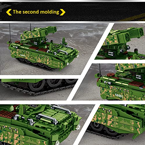 TRCS Técnica 2 en 1 tanque militar, 836 piezas tipo 99, bloques de construcción para niños y adultos, compatible con Lego Technic