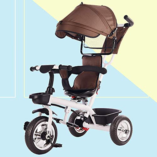 Triciclo Triciclo triciclo triciclo triciclo, asiento de triciclo multifunción de 4 en 1 para niños, rueda de espuma de triciclo al aire libre para bebés de 1 a 6 años, 5 colores, 90x75x45cm (color: r
