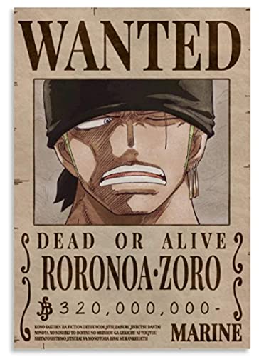 TTbaoz Jigs de Madera Puzzle 1000 Piezas One Piece Zoro Boun Wanted Ani Posters Juguetes para niños Adultos compresión（38*26cm）