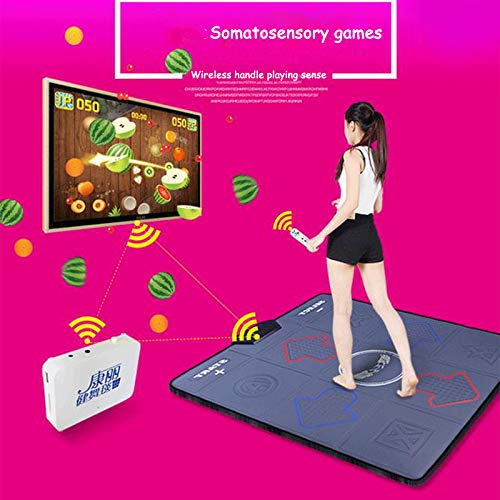Una Sola PU En Ejecución Inalámbrica Dancing Mat TV Interfaz Dancing Machine Home Somatosensory Mano Danza Fook Danza Autilizador Antideslizante Bailarín Interior Dancer Equipo De Fitness USB,Púrpura