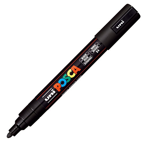 Uni-Ball- Posca Marcador, 1.8-2.5 mm, color a negro, 833238)
