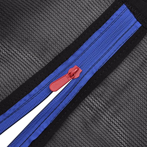 vidaXL Red de Seguridad de Cama Elástica Redonda 3,05 m Negra PE Cercado Salto
