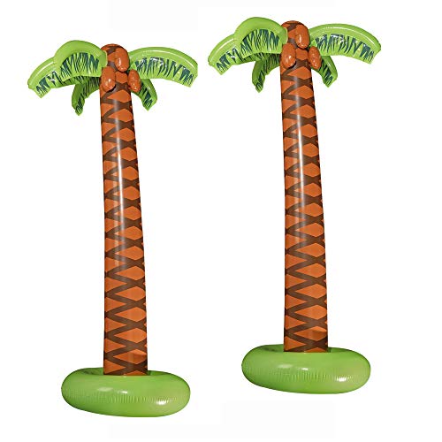 Widmann 10136169B - Palmeras hinchables, 2 Unidades, Altura Aprox. 180 cm, Fiesta en la Playa, decoración, Fiesta temática, Carnaval