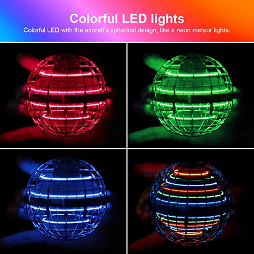 Winthai Bola Voladora 2021 Versiones, Flying Orb Rotación de 360 ° y LED Resplandor Magic Bola Spinner Voladora, Regalo Juguetes para Niños 3 4 5 6 7 8 9 10 11 12 Años Navidad Cumpleaños