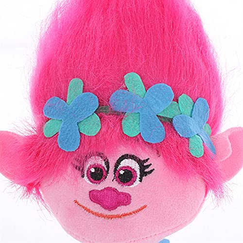XIALIMY Juguetes de Peluche 5 Pulgadas /8 Pulgadas Trolls Poppy Branch Stuffed Llish Toy Pendant Toy Colorido Magic Hair Toy Regalos for niños Elf Baby Doll (Color : Branch Black Hair, Height : 35cm)