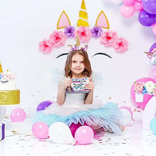Xinstroe 57 PCS Kit de Fabricación de Pulseras de Amistad para Niñas Kit para Hacer Pulseras Niñas, con 10 Colores de Hilo de algodón de Colores para Manualidades, Regalo para Año Nuevo, Cumpleaños