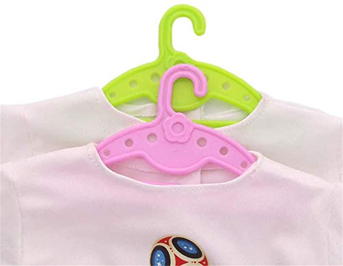 XinYiC Perchas para ropa de muñecas, perchas de plástico moradas, accesorios para muñecas de 46 cm, 5 unidades