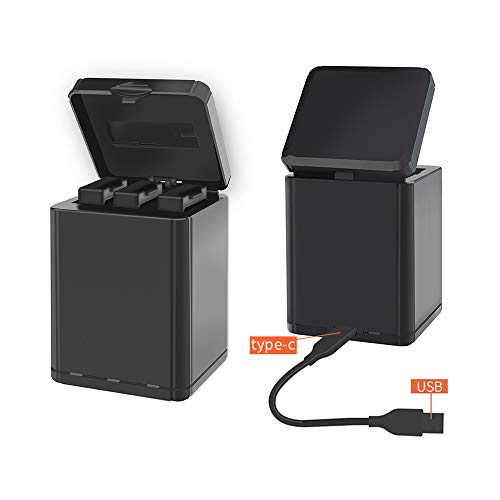 Xusuyunchuang 3 en 1 Cargador Inteligente de Carga USB for dji Tello Tipo C por Cable Caja de Almacenamiento Inteligente de la batería Cargador rápido Hub Drone Accesorios Accesorios de Drones