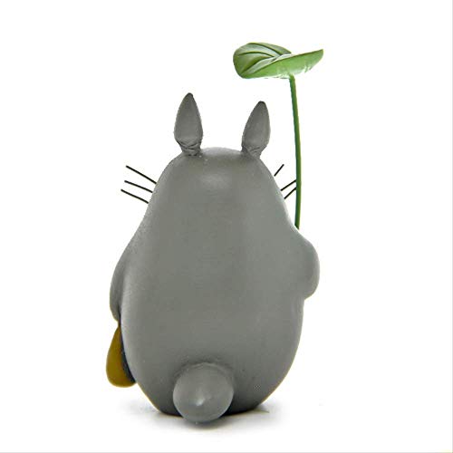 Yangzou 3 Unids Mi Vecino Totoro con Hoja Linda Figura Juguetes Studio Ghibli Miyazaki Hayao Anime PVC Figura De Acción Colección Modelo De Juguete