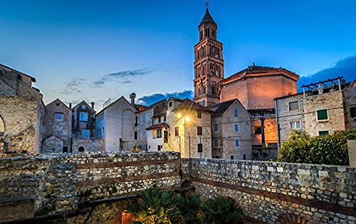 Yinxing Puzzle da 1000 pezzi per adultiSpagna Fortezza e pareti di Pamplona Puzzle in Legno, adatto per famiglie, giochi educativi 75X50 cm (1000 pcs)