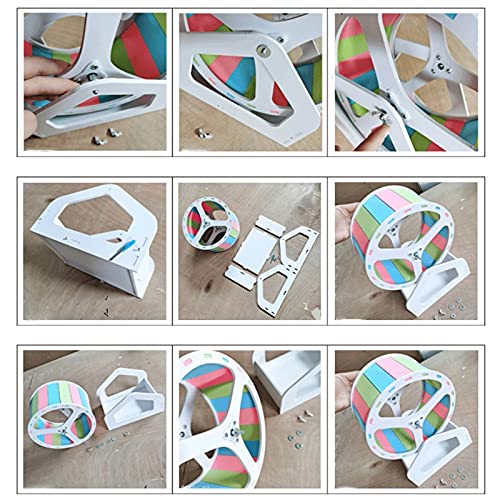 YLHXYPP Hamster Running Ejercicio rueda de juguete de corredor silencioso con soporte ajustable Spinner (Color : B)