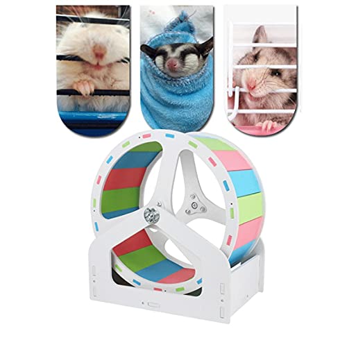 YLHXYPP Hamster Running Ejercicio rueda de juguete de corredor silencioso con soporte ajustable Spinner (Color : B)