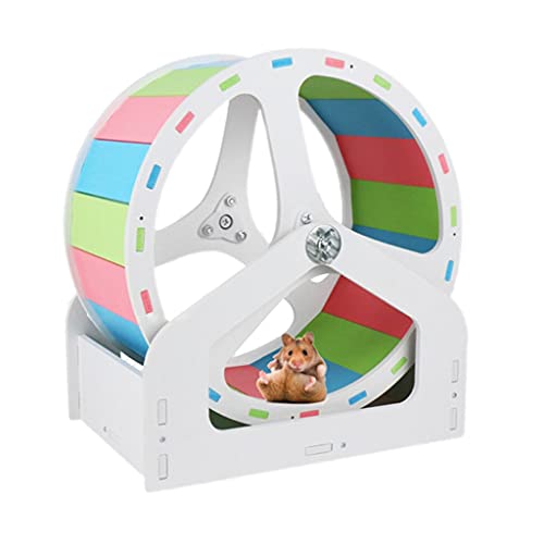 YLHXYPP Hamster Running Ejercicio rueda de juguete de corredor silencioso con soporte ajustable Spinner (Color : B)