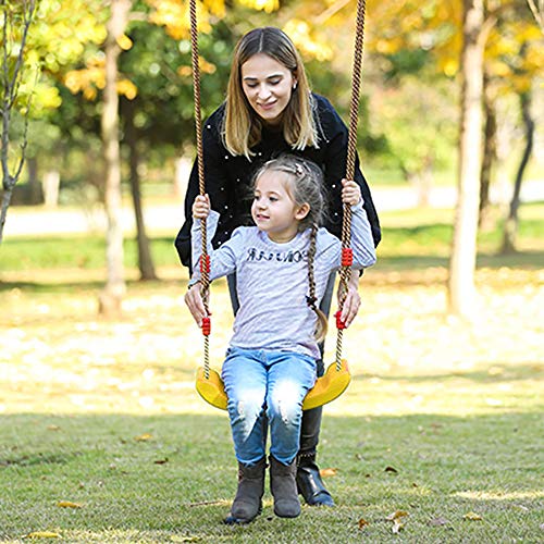 Your's Bath Columpio infantil para jardín, exterior, asiento de columpio antideslizante, de plástico, para niños, jardín, interior y exterior (amarillo)