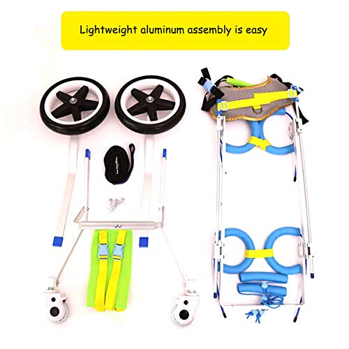 YSYW Silla De Ruedas para Perros De Cuatro Ruedas Perro Asistido por Perro Perro Silla De Ruedas Perro Mascota Silla De Ruedas Miembro Trasero Perro Grande,XXS