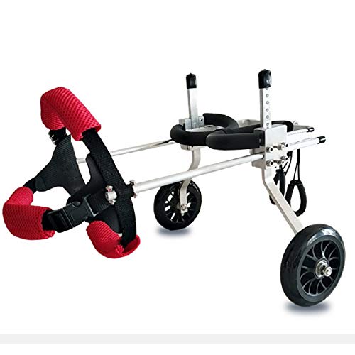 YSYW Silla De Ruedas para Perros Silla De Ruedas Ajustable para Perros Rehabilitación De Patas Traseras Peso Ligero (XXS XS S M),Onecolor*XXS