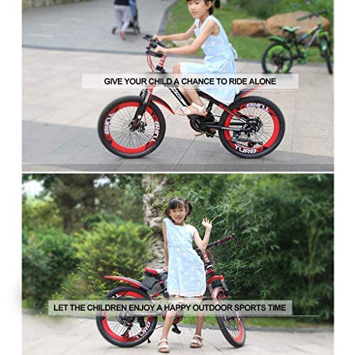 YUCHEN- Bicicletas for niños Bicicleta for niños Bicicleta Viajes Pedal Pedal Bicicleta Pupils Off to School Bicycle Male Girl 7-10-15 años de edad Montaña Bicicleta de montaña 18/20 pulgadas Pedal Bi