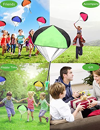 yumcute Paracaídas para NiñOs，Multicolor Paracaídas Juguete 8Pcs，Mano Lanzar Paracaídas para Juego Infantil，Paracaidista Juguete para NiñOs，Mini Paracaídas para Lanzar A Mano para Regalos para NiñOs