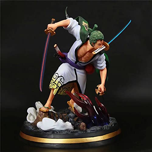 ZEwe Figura de una Pieza Roronoa Zoro wano país CLORURO DE POLIVINILO Figura Anime Figura Figura de acción