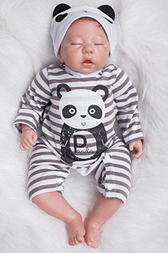ZIYIUI 20pulgadas 50cm Muñeca Reborn Niño Silicona Bebes Reborn muñecos Blanda Reales Toddler Recien Nacidos Dorm Ojos Cerrados Realista Baby Dolls Boys Baratos Originales Niñas Baratos