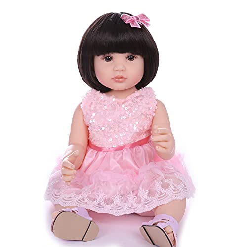 ZIYIUI Muñecas Reborn 22 Pulgadas 55 Cm Realista Vinilo Silicona Bebé Reborn Niño Simulación Recién Nacido Reborn Baby Dolls Reborn Toddler Regalos Juguetes Muñecos Bebé