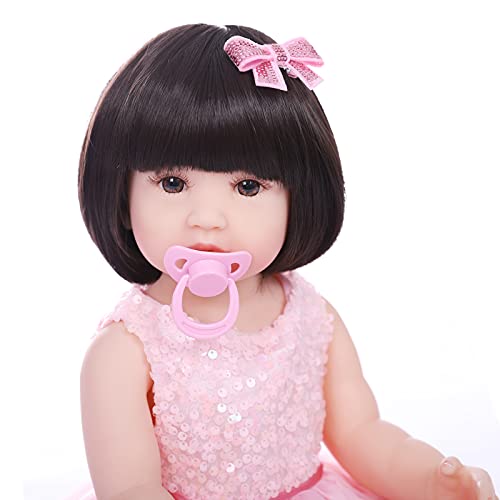 ZIYIUI Muñecas Reborn 22 Pulgadas 55 Cm Realista Vinilo Silicona Bebé Reborn Niño Simulación Recién Nacido Reborn Baby Dolls Reborn Toddler Regalos Juguetes Muñecos Bebé