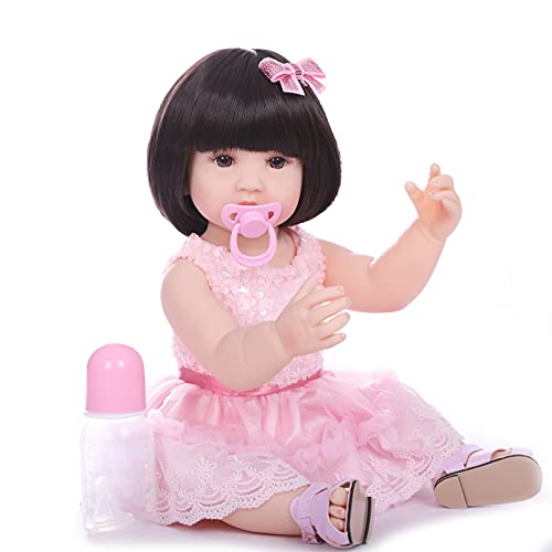 ZIYIUI Muñecas Reborn 22 Pulgadas 55 Cm Realista Vinilo Silicona Bebé Reborn Niño Simulación Recién Nacido Reborn Baby Dolls Reborn Toddler Regalos Juguetes Muñecos Bebé