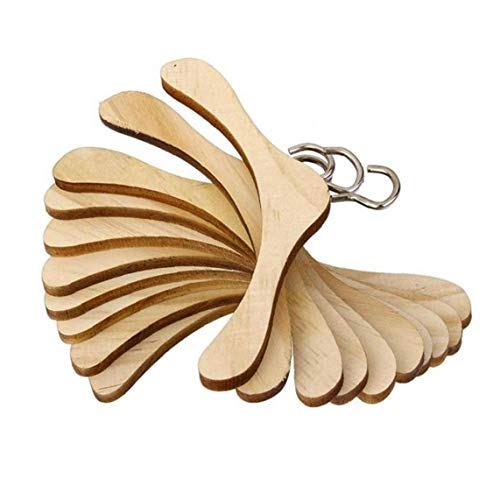 Zonfer 10pcs Muñecas De Madera Percha para 1/3 Marco Bjd Muñecas Accesorios Mini Percha De Madera Bebé Perchas De Ropa Ropa Accesorios