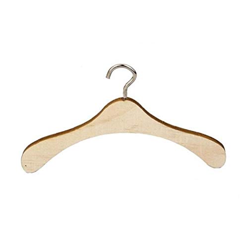 Zonfer 10pcs Muñecas De Madera Percha para 1/3 Marco Bjd Muñecas Accesorios Mini Percha De Madera Bebé Perchas De Ropa Ropa Accesorios
