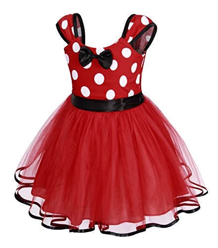 AmzBarley Vestidos de Princesa Tutú Lunares Disfraces Infantil con Diadema Traje de Fiesta Ropa Bebés Niñas para Carnaval Bautizo Cumpleaños Ballet Baile Navidad Halloween Cosplay Ceremonia
