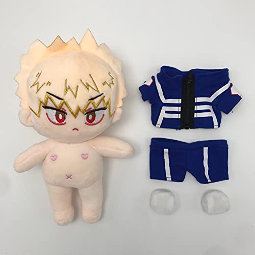Aramomo My Hero Academia 20CM Muñeco de Peluche Suave Felpa Muñeco de Anime Figuras de Acción Todoroki Deku Bakugou Ochaco Regalo de Cumpleaños para Niños (Bakugou)