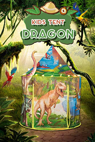 Benebomo Carpas para niños Dinosaurio,Tiendas de campaña Dragón ,Tipi para niños, casita para Jugar, casita para bebés, casita para Carpas,Carpa para jardín, niños y niñas