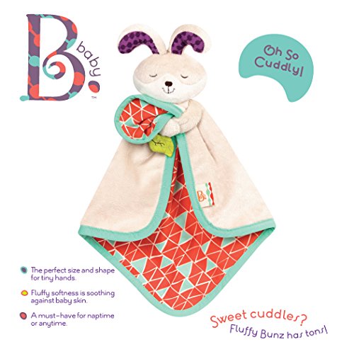 B.Toys - Manta de Seguridad para bebé con Forma de Conejo, Muy Suave y Peluche de Peluche, Equipo básico para bebés y niños a Partir de 0 Meses