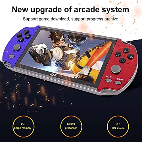 Chtom 6.5 Pulgadas 8GB Consola de Juegos de Mano construida en 6800 Juegos Retro Videojuegos Consola for niños Adultos Apoyo Arcade Juego / PS1 / GBA/GBC/NES/MD/CMD/FC/CFS/GB