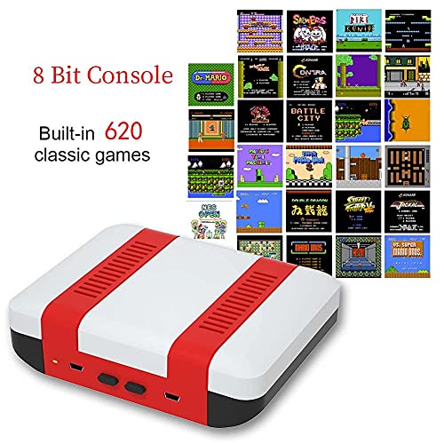 Chtom Consola de Juego Retro AV Salida incorporada 620 Videojuegos clásicos, Plug and Play Videojuegos con 2 NES Controladores, Consola de Juegos de Mano for niños Adultos