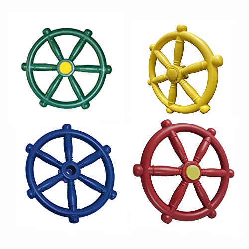 conpoir Juego de Columpios para Juego Pirata con Volante de 12 Pulgadas para niños, casa de Juegos al Aire Libre, casa en el árbol
