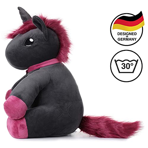 corimori - Ruby el Unicornio Punk XL para niños y niñas, 60 cm, Color Negro.